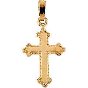 14k Yellow Gold 13x9mm Children's Cross Pendant