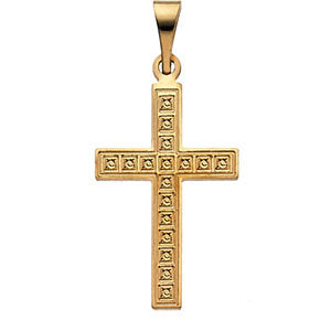 14k Yellow Gold Cross Pendant