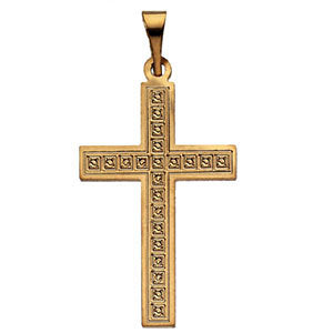 14k Yellow Gold Cross Pendant