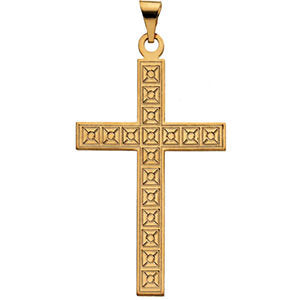 14k Yellow Gold Cross Pendant