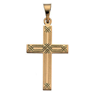 14k Yellow Gold Cross Pendant