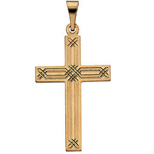 14k Yellow Gold Cross Pendant