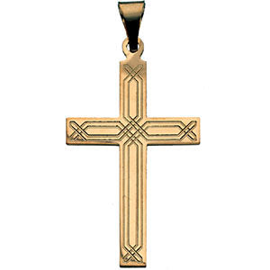 14k Yellow Gold Cross Pendant