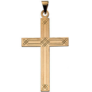 14k Yellow Gold Cross Pendant
