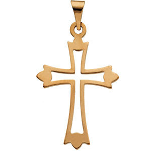 14k Yellow Gold Cross Pendant