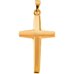 14k Yellow Gold 23x14mm Cross Pendant