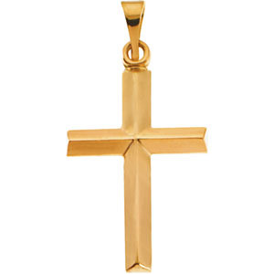14k Yellow Gold Cross Pendant