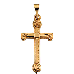 14k Yellow Gold Cross Pendant