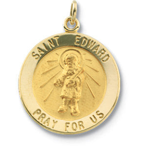 Sterling Silver 18.5 Round St. Edward Medal