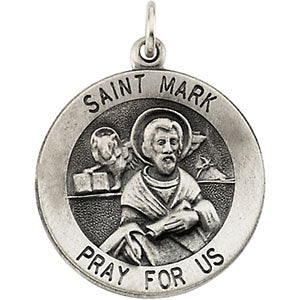 14k Yellow Gold 22mm Round St. Mark Medal