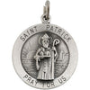 18.00 mm St. Patrick Medal with 18 inch Chain in Sterling Silver