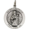 15.00 mm St. Patrick Medal with 18 inch Chain in Sterling Silver