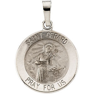 14k White Gold 15mm St. Gerard Medal