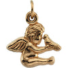 14k White Gold Cherub Pendant
