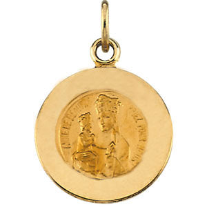 14k Yellow Gold 12mm Round St. Anne de Beau Pre Medal