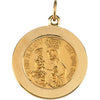 14k Yellow Gold 12mm Round St. Anne de Beau Pre Medal