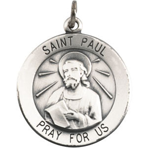 14k Yellow Gold 18.25mm Round St. Paul the Apostle Medal