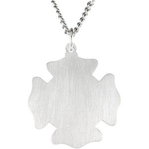 Sterling Silver 16.75mm St. Florian 18" Necklace