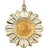 30.00x26.00 mm St. Christopher Medal in 14K Yellow Gold