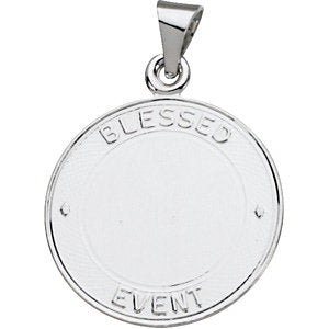 Sterling Silver 19mm Blessed Event Medal