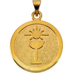 Sterling Silver 23mm Blessed Sacrament Pendant Medal