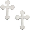 Pair of 11.00X08.00 mm Cross Earrings in 14K Yellow Gold