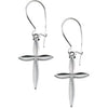 14k Yellow Gold Cross Earrings