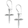 Pair of 18.00X13.00 mm Cross Dangle Earring in 14K Yellow Gold