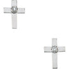 14k Yellow Gold Cross Earrings
