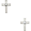 Diamond Cross Earring in 14k Yellow Gold