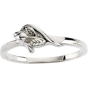14k White Gold Size 05.00 The Unblossomed Rose® Ring