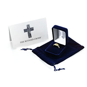 10k Yellow Gold The Rugged Cross® Chastity Ring with Packaging Size 7