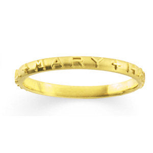 14k White Gold Prayer Ring, Size 9