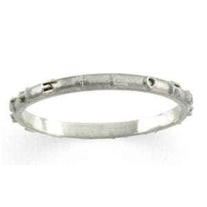 14k White Gold Prayer Ring, Size 7