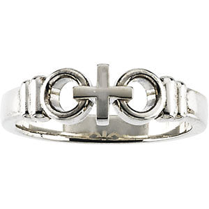 14k White Gold Joined By Christ™ Ring, Size 11