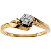 Wedding Band for Matching Engagement Ring in 10k Yellow Gold ( Size 6 )