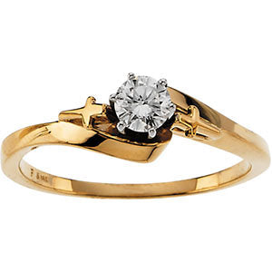 14k White Gold Ladies Band, Size 7