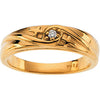 14k Yellow Gold Round Engagement Ring Mounting, Size 6