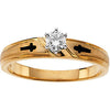 Elegant and Stylish Religious Engagement Ring (Part of Bridal Set) with Diamond in 14K Yellow Gold ( Size 6 ), 100% Satisfaction Guaranteed.
