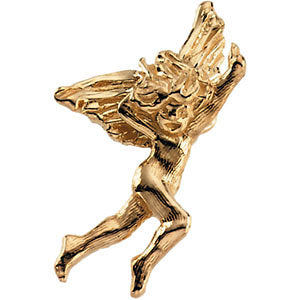 14k Yellow Gold Angel Lapel Pin