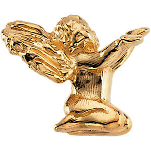 14k Yellow Gold Cherub Lapel Pin