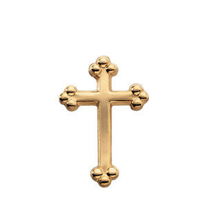 14k Yellow Gold Cross Lapel Pin