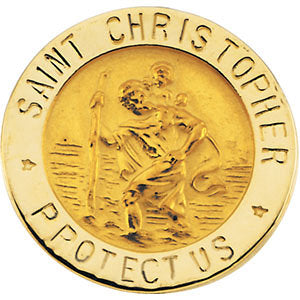 14k Yellow Gold St. Christopher Lapel Pin
