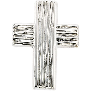 Sterling Silver 13x10mm The Rugged Cross® Lapel Pin