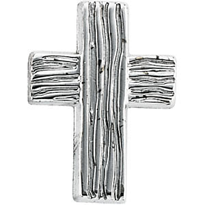 Sterling Silver 18x14.5mm The Rugged Cross® Lapel Pin
