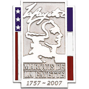 14k Yellow Gold Marquis de La Fayette Commemorative Lapel Pin