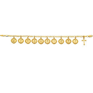 Heavenly Friends Bracelet in 14k Yellow Gold ( 7-1/2 Inch )