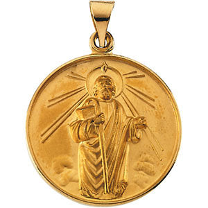 18k Yellow Gold 24.5mm St. Jude Medal