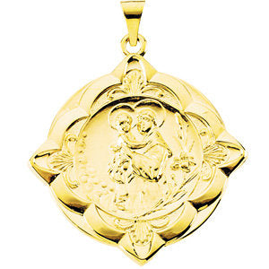 14k Yellow Gold 31x31mm St. Anthony of Padua Medal