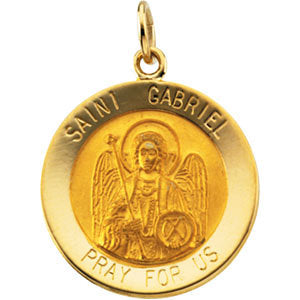 14k Yellow Gold 18.25mm St. Gabriel Medal